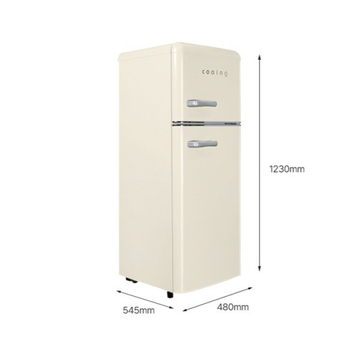 쿠잉전자 레트로 115L 2도어 냉장고 방문설치 이미지 3
