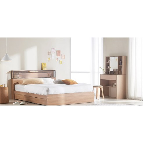 파로마 에일리 수납 화장대 800 + 원목쿠션스툴 방문설치 후기 분석 - 스툴 포함 구성 이미지