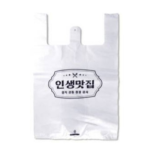 로로팩 배달음식 포장용 비닐봉투 유백 소, 15L, 100개