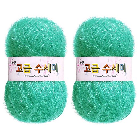 yarna 고급 수세미 뜨개실 80g, 164 민트, 2개