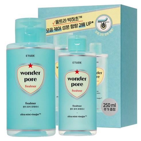 에뛰드 원더 포어 프레쉬너 토너 500ml + 250ml, 1개