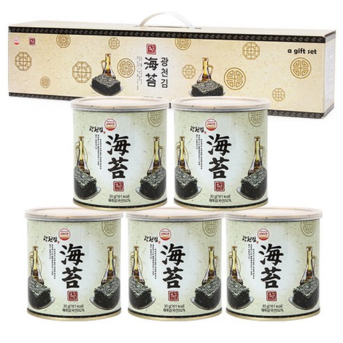 더국민 광천 재래맛김 선물세트, 5개