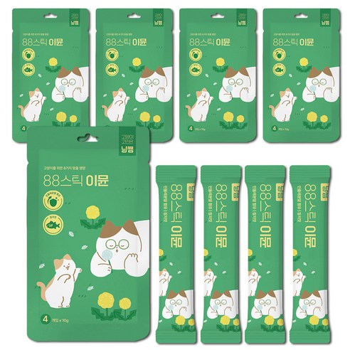 냥쌤 고양이 88스틱 이뮨 짜먹는 간식 간식 4p, 40g, 5개, 참치