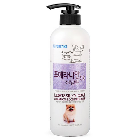 포켄스 포메라니안 전용 샴푸 앤 린스, 550ml, 1개입, 1개