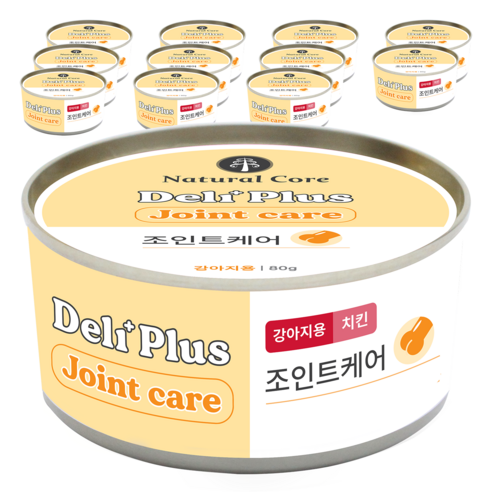 네츄럴코어 강아지 델리플러스 조인트케어 캔, 80g, 12개, 치킨
