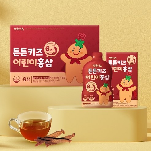 정원장 튼튼키즈 어린이 홍삼 600ml, 1개 이미지 2