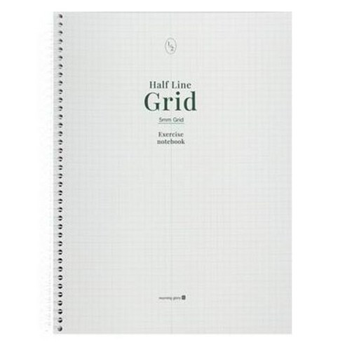 모닝글로리3500반반그리드연습장좌철,랜덤발송,1개