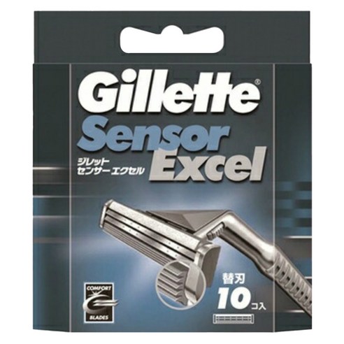 Gillette 吉列 Sensor Excel 刮鬍刀替換刀頭, 10個, 1盒 - 優惠推薦 | Coupang 酷澎