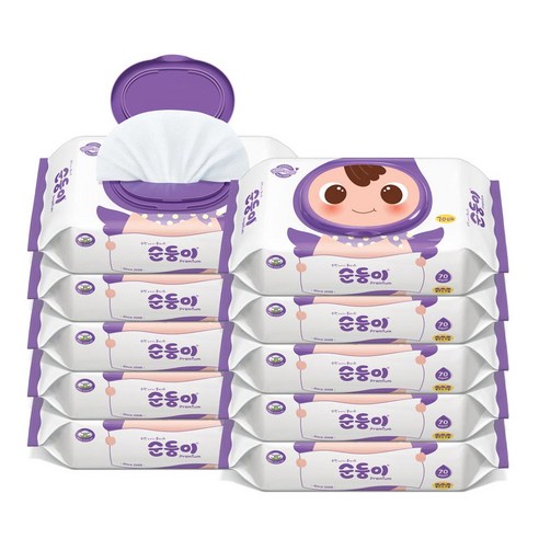 순둥이 프리미엄 엠보싱 아기 물티슈 캡형 육아맘 솔직 후기 | 실사용 리뷰 - 상품 이미지 1