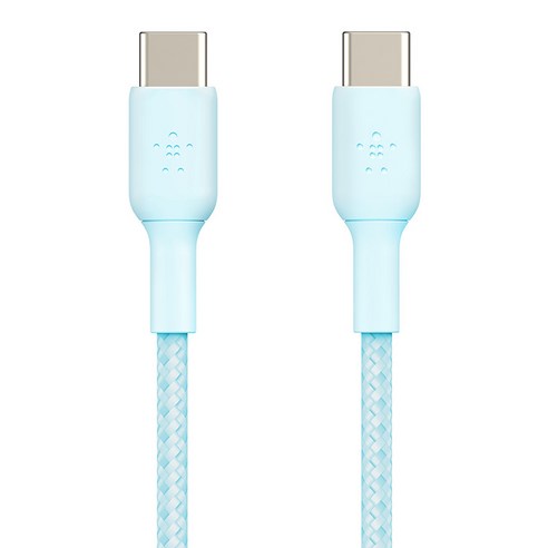 벨킨 부스트업 브레이디드 USB-C타입-C타입 고속 충전케이블 CAB004bt2M, 2m, 블루(CAB004bt2MBL), 1개