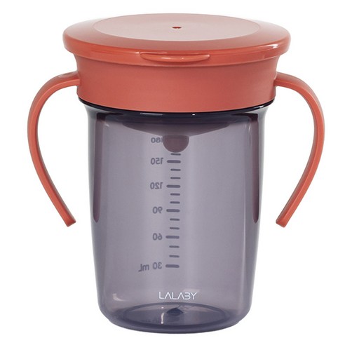 랄라비 360 흘림방지컵, 240ml, 1개, Red