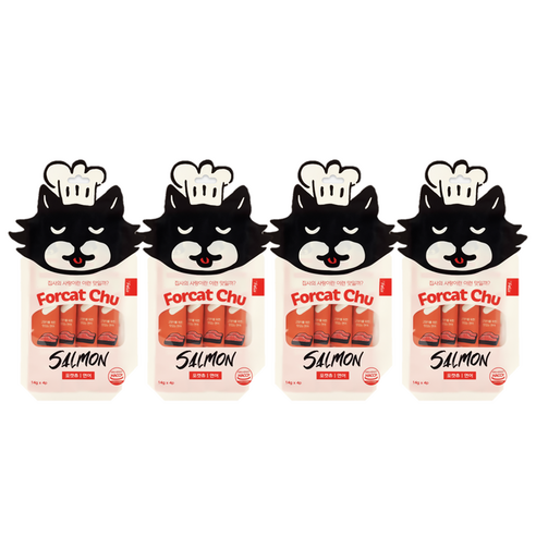 닥터펠리스 고양이 포캣츄 짜먹는 간식 4p, 연어, 56g, 4개