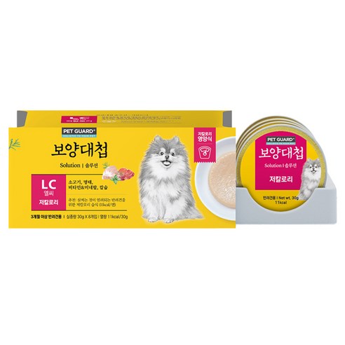 보양대첩 전연령 강아지 솔루션 LC캔 저칼로리 간식 8p, 소, 240g, 1개