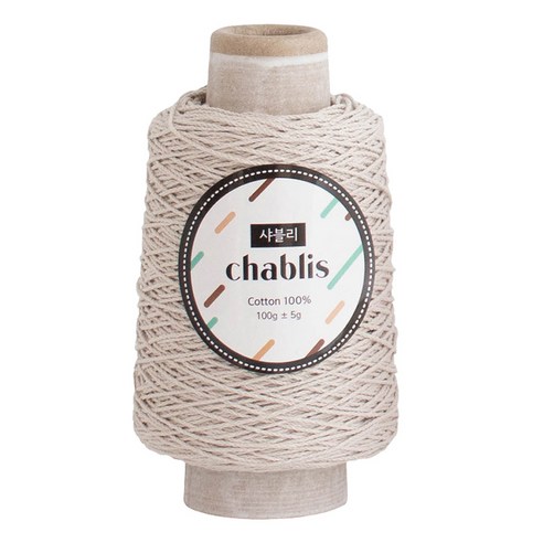yarna 샤블리 콘사 뜨개실 100g, 103 베이지, 1개