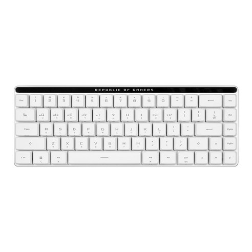 에이수스 ROG FALCHION LOW PROFILE RX BLUE 한글 스위치 유무선 게이밍 키보드, 화이트, M603, 청축