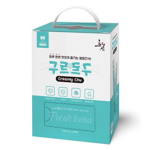 초심 고양이 구르구르 크리미츄 파우치 간식 100p, 참치, 1.2kg, 1개