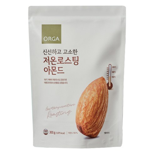 올가홀푸드 저온로스팅 아몬드, 300g, 1개
