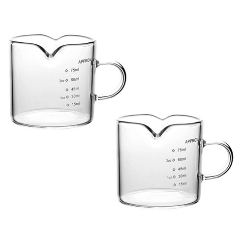 칼딘 홈카페 커피 에스프레소 샷글라스 80ml, 투명, 2개