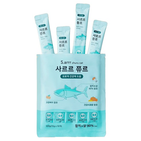 동원아르르 사르르 쮸르 짜먹는 고양이간식 요로계건강, 혼합맛(참치/닭), 100g, 1개