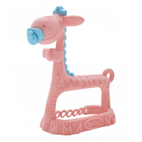 3D 앙쥬 기린 팔찌 치발기, 노꼭지, Pink, 1개