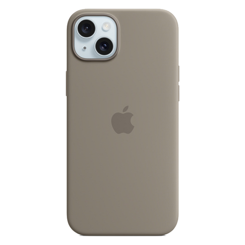 Apple 정품 아이폰 맥세이프 실리콘 케이스, 아이폰15 Plus, 클레이