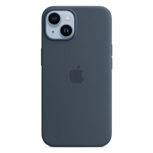 Apple 정품 아이폰 맥세이프 실리콘 케이스, 아이폰14, 스톰 블루