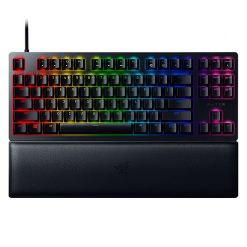 레이저 Huntsman V2 유선 텐키리스 클릭키 게이밍 키보드, 블랙, RZ03-0394, 퍼플축