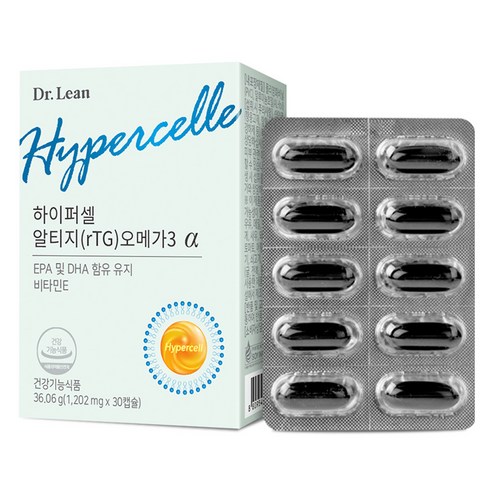 닥터린 정품 하이퍼셀 알티지 rTG 오메가3 알파 30정, 1개 솔직 후기 | 실사용자 리뷰 분석 썸네일