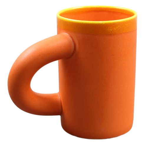 달소금 홈카페 과일 머그컵 450ml, 오렌지, 1개
