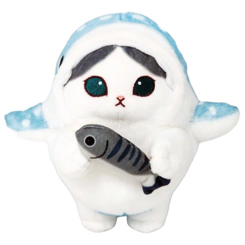 모후샌드 블루바이냥 상어코스튬 인형, 25cm, 혼합색상, 1개