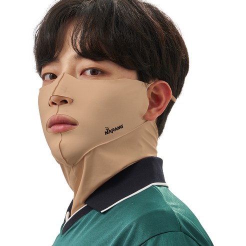 네이팡 넥타입 오픈 스포츠 훼이스 가드 마스크, 다크스킨, 1개