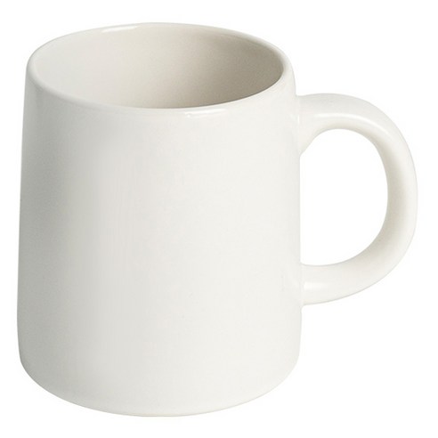 무아 국산 도자기 클래식 스타 일자 머그 대 450ml, 화이트, 1개