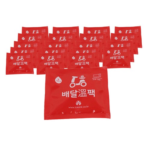 아이스원 배달 물 온열팩 소 10 x 12 cm 65ml, 20개