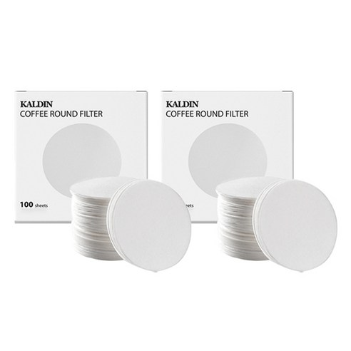 칼딘 모카포트 포터필터 여과지 더치커피기구 올 라운드 필터 화이트 60mm, 100개입, 2개