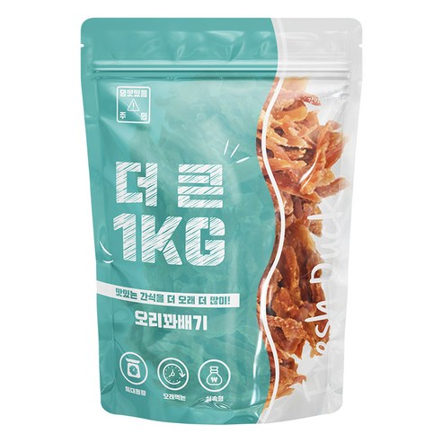 이수펫 강아지 더 큰 간식, 오리꽈배기, 1kg, 1개