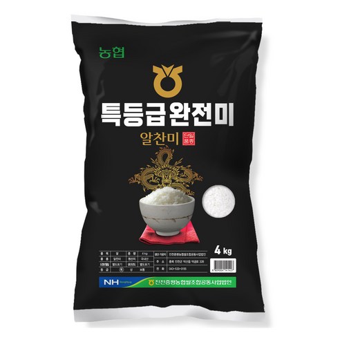 진천증평농협 2025년산 햅쌀 완전미 알찬미, 특, 4kg, 1개
