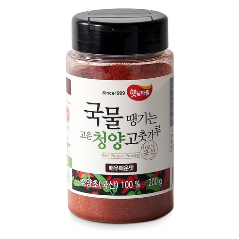 햇님마을 국물 땡기는 고운 국산 청양 고춧가루 매우매운맛, 200g, 1개