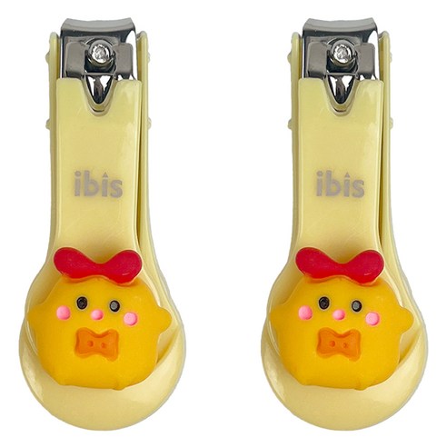 아이비스 CR 캐릭터 손톱깎이 12708, 옐로우, 2개