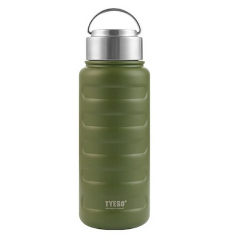 타이소 캠핑 수능장 도시락 텀블러 스텐 보온병, 그린, 1000ml, 1개