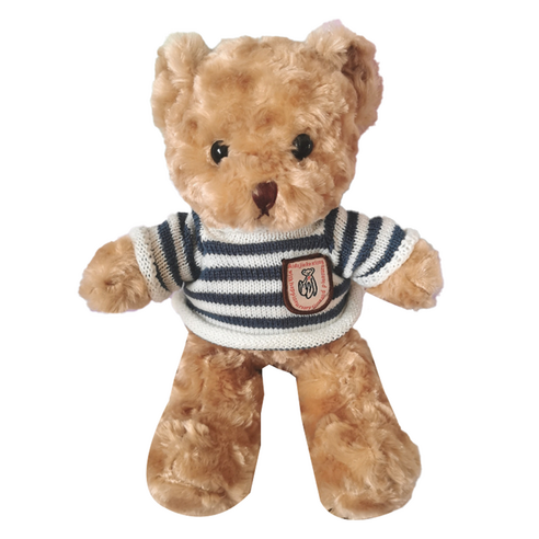 비투윈 프레이르 귀여운 사랑스러운 인형, 벨벳 블루 스트라이프 베어 S, 1개, 30cm