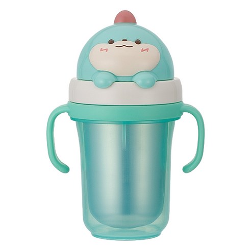 에디슨 프렌즈 흘림방지 이중 스텐 빨대컵2, 300ml, 1개, 공룡에디노