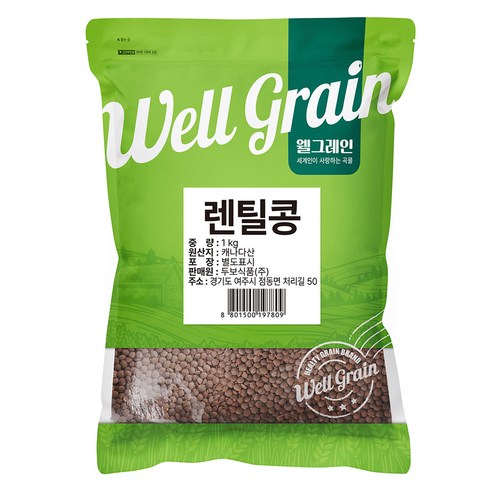 두보식품 웰그레인 렌틸콩, 1kg, 1개