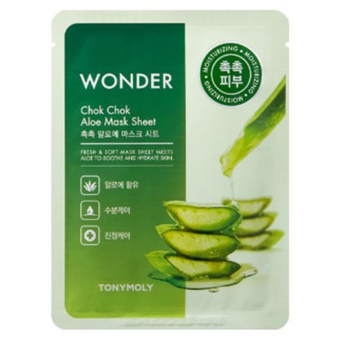토니모리 원더 알로에 촉촉 마스크 시트, 1개입, 1개