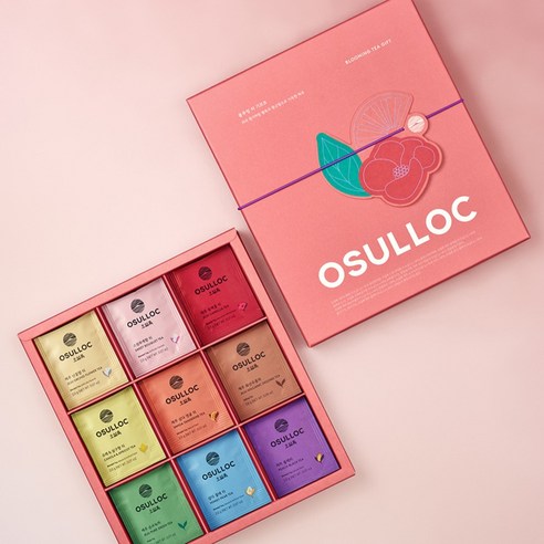 오설록 블루밍 티 기프트 세트 후기 분석 - 선물용 쇼핑백 포함 구성