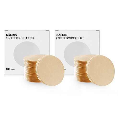 칼딘 모카포트 포터필터 여과지 더치커피기구 올 라운드 필터 브라운 82mm, 100개입, 2개