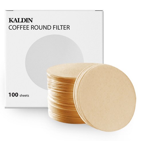 칼딘 모카포트 포터필터 여과지 더치커피기구 올 라운드 필터 브라운 60mm, 100개입, 1개