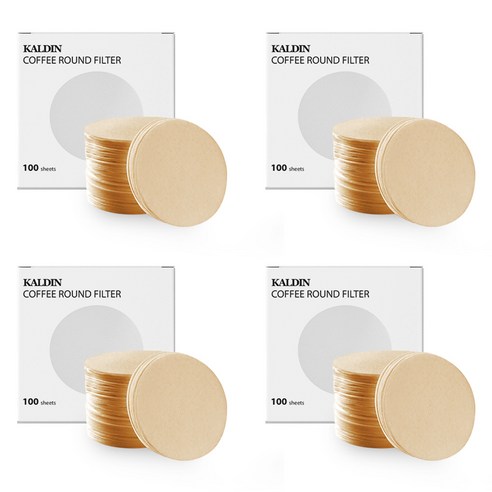 칼딘 모카포트 포터필터 여과지 더치커피기구 올 라운드 필터 브라운 58mm, 4개, 100개입