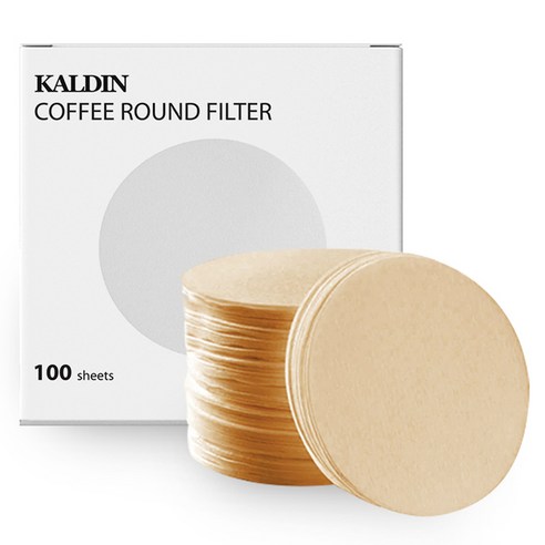 칼딘 모카포트 포터필터 여과지 더치커피기구 올 라운드 필터 브라운 82mm, 100개입, 1개