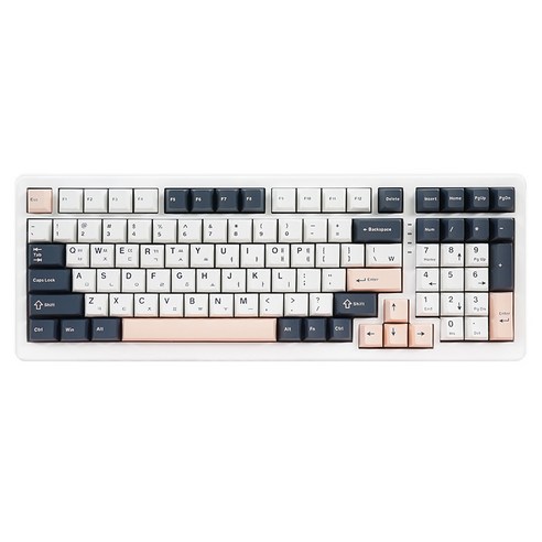 큐센 풀윤활 가스켓 유무선 기계식 키보드 오테뮤 V3, 화이트, QSENN Q99 PBT, 저소음 피치축