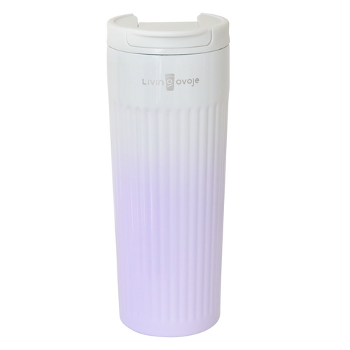 리빙오보제 그라데이션 슬림핏 클립 텀블러, 퍼플, 500ml, 1개
